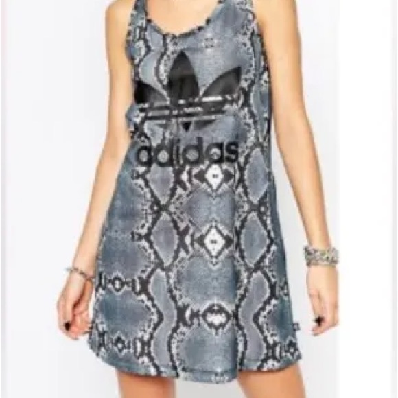 NWOT Adidas x Rita Ora Athletic snake print dress - Picture 2 of 8